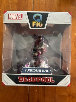 Marvel   DEADPOOL Unicorn Selfie 4'' Q-Fig - Funny Comic Book Character NEW