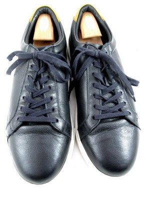 Allen Edmonds ''COURTSIDE'' Low-Top Leather Dress Sneakers 12 EEE Black  (732N)