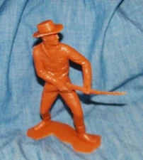 3 Vintage 1960's plastic Louis MARX Rifleman and 2 Army Men Military Tim - Mee