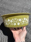 Vintage Pyrex 4 Qt Big Bertha Spring Blossom Green Crazy Daisy Dish #664 NO LID