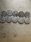90% Silver Dimes, Five Mercury Five Roosevelt Lot Of 10 Coins mixed dates  #26￼