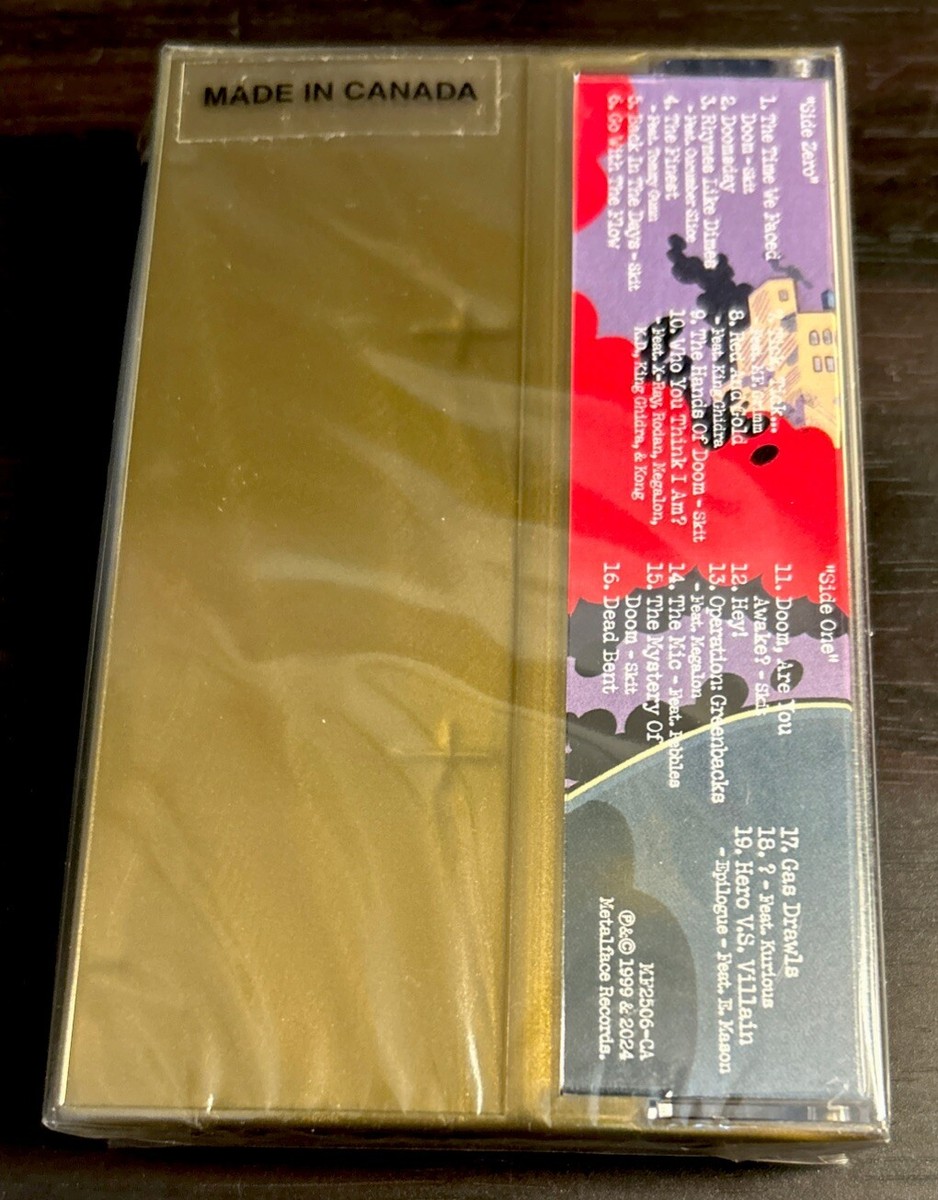 MF DOOM Operation Doomsday 1/2000 GOLD Cassette Tape 25th