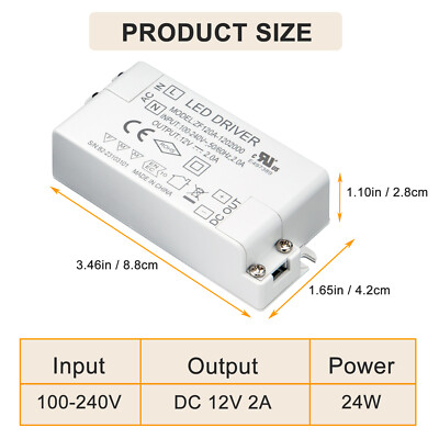 LED Driver AC 100V-240V To DC 12V 2A/5A Power Supply Adapter LED