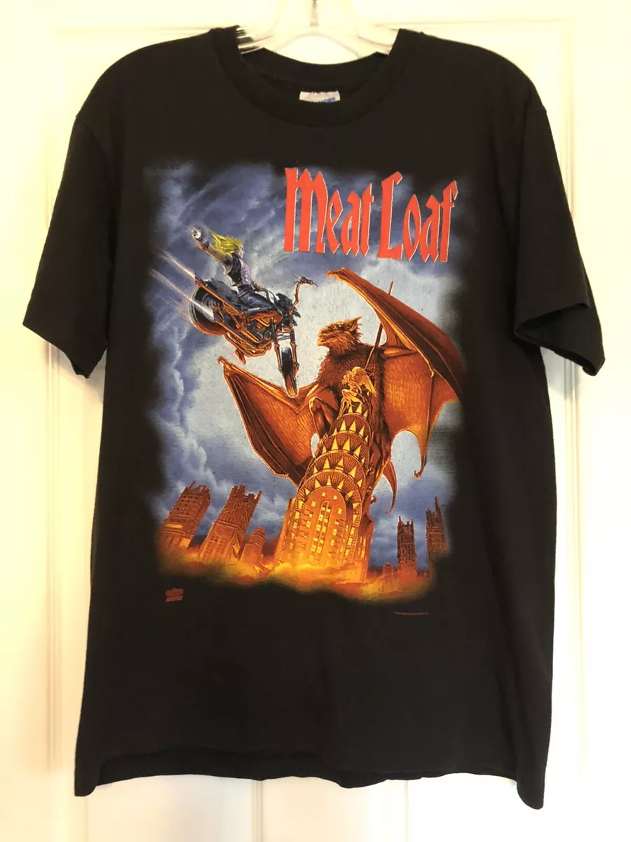 Rare Vintage 1990s Meat Loaf World Tour Band T Shirt Classic Rock Heavy Metal
