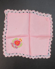 Handkerchief with Royal Engineers badge embroidered to one corner