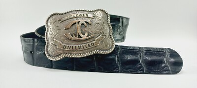 ROBERTO CAVALLI Just Cavalli Luxury Belt Alligator Crocodile 