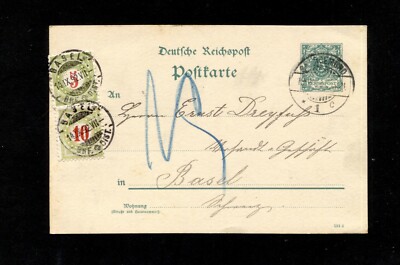 Dt. Ricca 1892 - Ga 5 Pf. '' Saargemuend '' Switzerland (#7619)