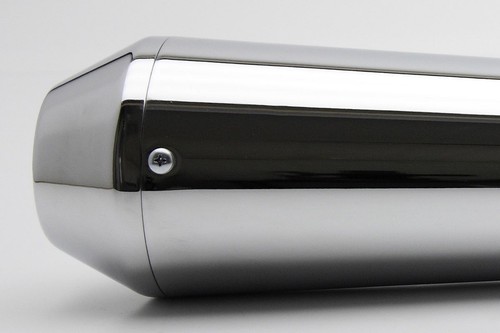 Muffler Reverse Cone Megaphone Shorty Chrome Universal Cafe Racer Tracker Custom - Picture 2 of 8
