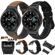 Leather Quick Release Watch Band Strap For Samsung Galaxy Watch7 40/44MM FE 40MM