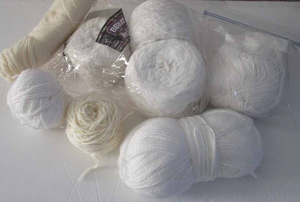 Assorted Yarns, Scrap Yarns, Lot yarns - White, off-white - Image 4 of 4