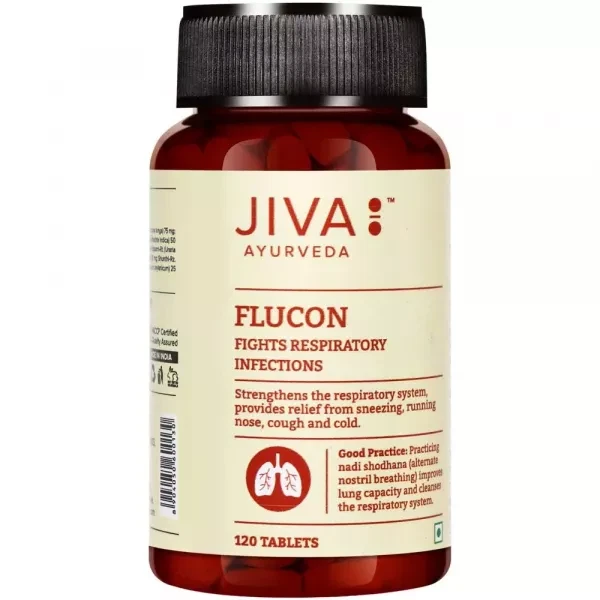 Jiva Ayurveda Flucon Tablets (120tab) Herbal Ayurvedic Respiratory Wellness