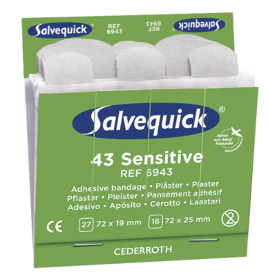 Salvequick 42045 - Set di 40 ricariche per dispenser elastici 1,9 + 2,5