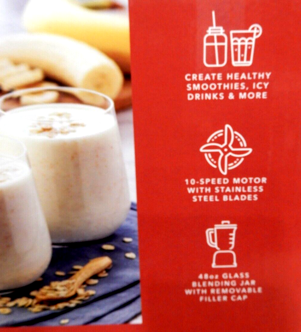 PARINI Cookware KITCHEN BLENDER 10 Speed ELECTRIC 6 Cup 48 oz ICY