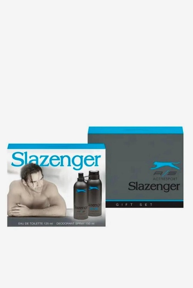Slazenger Active Sport Men's Perfume and Deodorant Set. (Blue, 125+150
