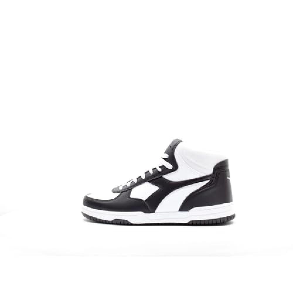(TG. 46 EU) Diadora Raptor Mid, Scarpe da Ginnastica Unisex-Adulto, White/Black/