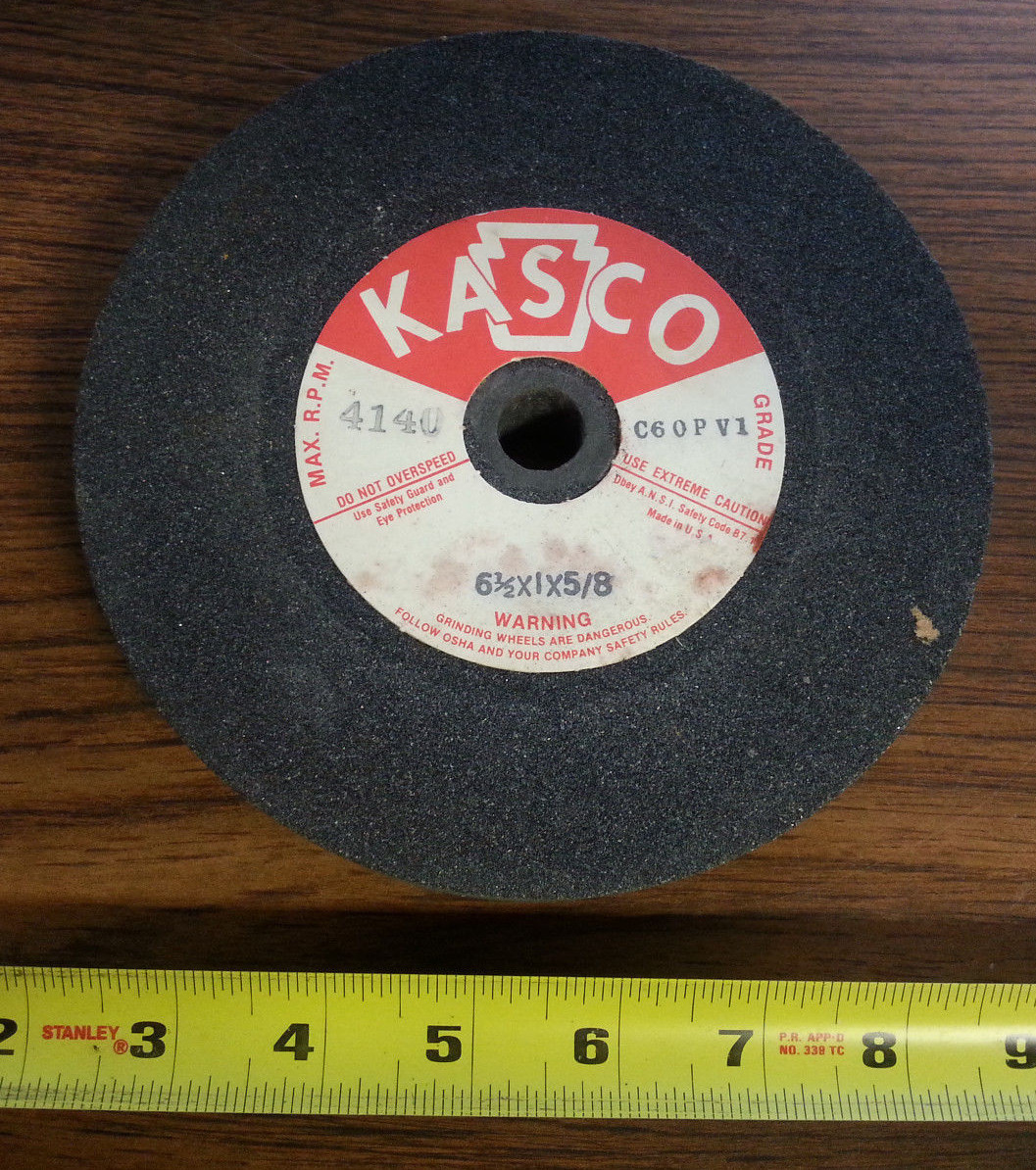KASCO GRINDING WHEEL 4140 RPM 61/2" " /8" GRADE C60PV1 for sale online