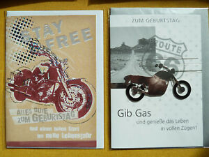 2 X Geburtstagskarte Motiv Motorrad Route 66 Mit Umschlag Neu Ebay