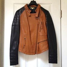 Gianni Bini Leather Moto Jacket Size M