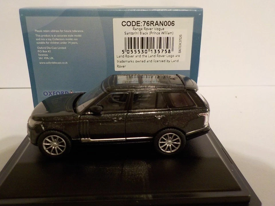 Range Rover Vogue Santorini Black (Prince William), Oxford Diecast 1/76 New 76RA - Image 3 of 3