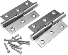 Micro Trader 2Pcs 3Inch Rising Butt Left Handed Lift off Door Hinge Stainless St