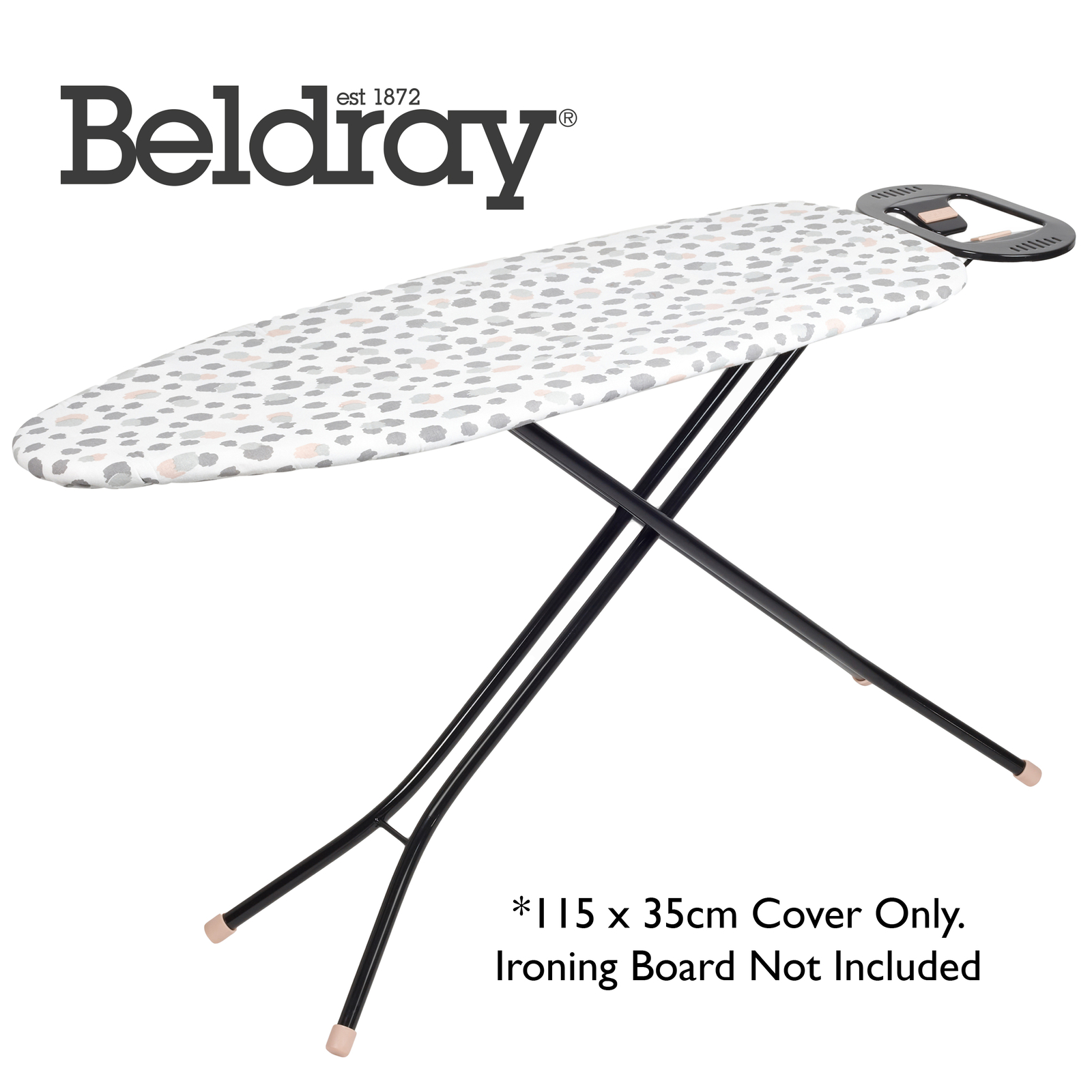 Beldray Ironing Board Cover Replacement Easy Fit Modern Design White