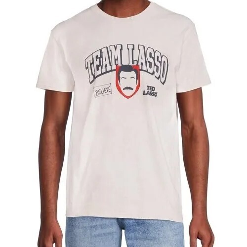 Ted Lasso ~ Team Lasso Grafik ~ Small (34/36) Kurzarm Mineral Wash T-Shirt - Bild 2 von 7