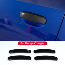 4x Exterior Door Handle Trim Cover Decoration for Dodge Charger 2010-2019 Black