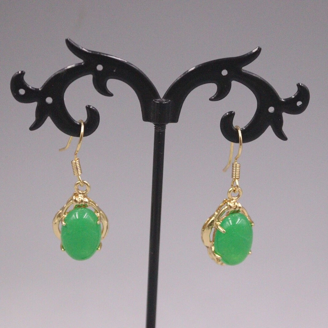 Drop shop jade earrings