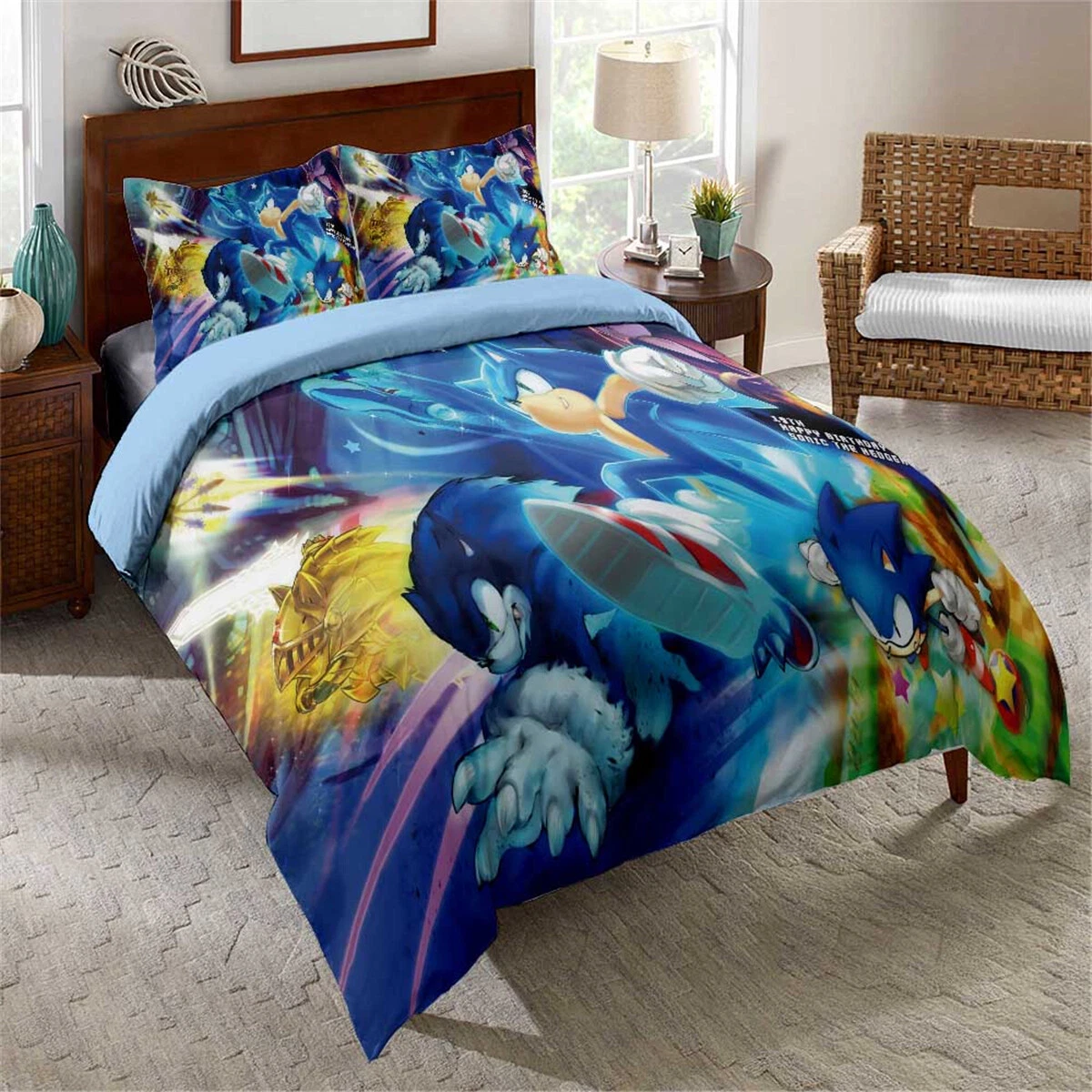 Sonic The Hedgehog Bedding Set, Gift for Friends
