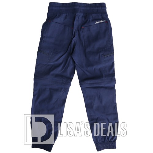 New Boys YOUTH Eddie Bauer CONVERTIBLE JOGGER TAN GRAY NAVY S 7/8 - Picture 6 of 13