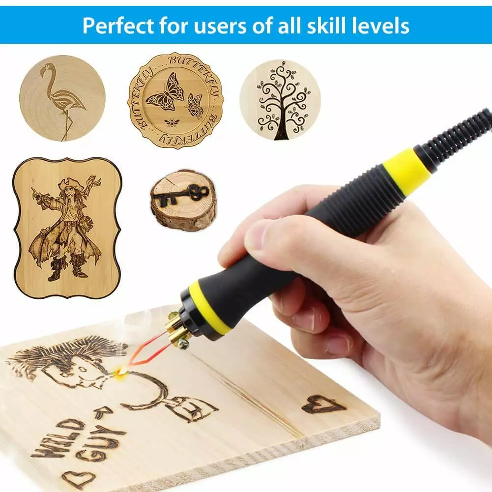 New Heat-Resistant Pyrography Pen for 50W Pyrography Machine Wood Burning  Pen