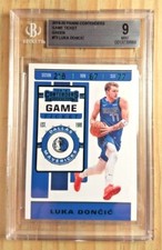 2019 PANINI CONTENDERS GAME TICKET LUKA DONCIC 2ND YR GREEN CARD#73 BGS 9 MINT