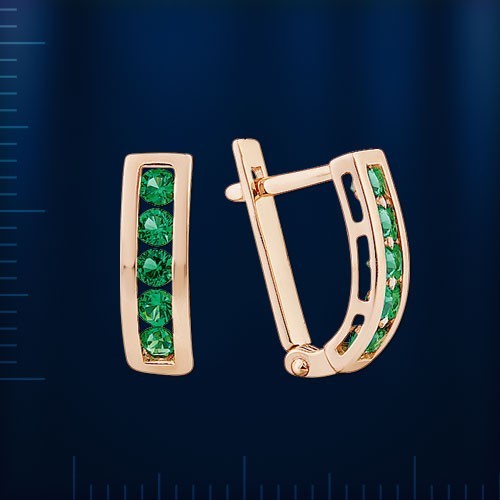 Rose Rotgold 585 Kinder Ohrringe Mit Cz Neu Rose Gold Earrings !-image