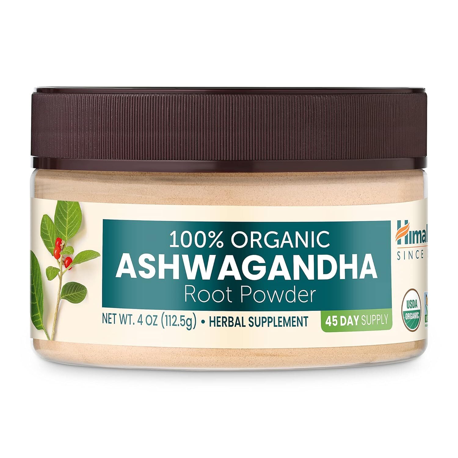 Himalaya USDA Organic Ashwagandha Root Powder for Stress Relief