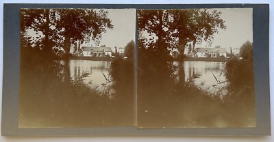 FRANCE Moulin De La Cour 1920 Foto Stereo Vintage Citrate P81n2