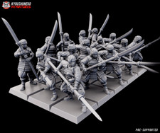 Japanese Onna Bushi Naginata, Kyoushuneko, Wargames Fantasy Female Miniature