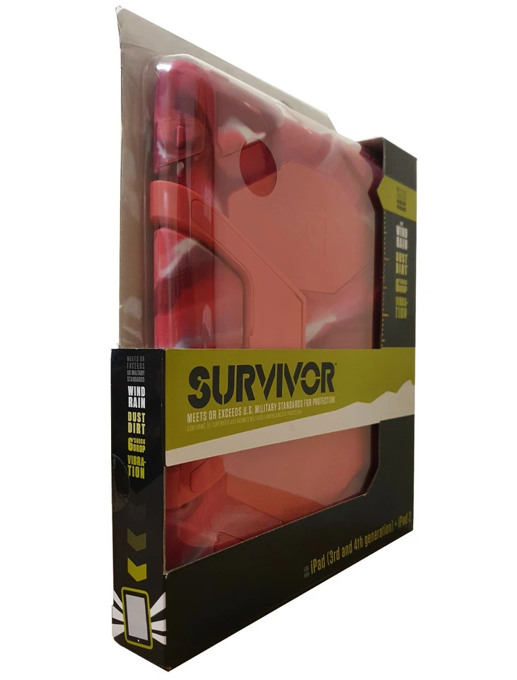 Genuine Griffin iPad 2 / 3 / 4 Survivor All-Terrain Tough Case with Stand | Pink - Image 2 of 4