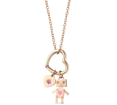 OPS OBJECTS OPSCL-425 DAMEN HALSKETTE GOLD ROBOT ROSE LISTE 54  UNTERPREIS