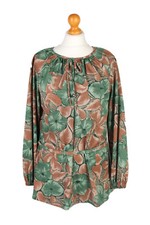 Women Blouse Top Shirt 90s Long Sleeve Floral Print Fashion Tops Size S-LB261