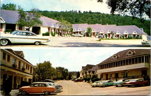 Postcard Hot Springs Arkansas Romer Hotel Court Street View 50's 60's ...