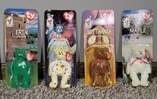 Ty Beanie Babies 1999 McDonald  s International Teenie Bears Complete Set of 4