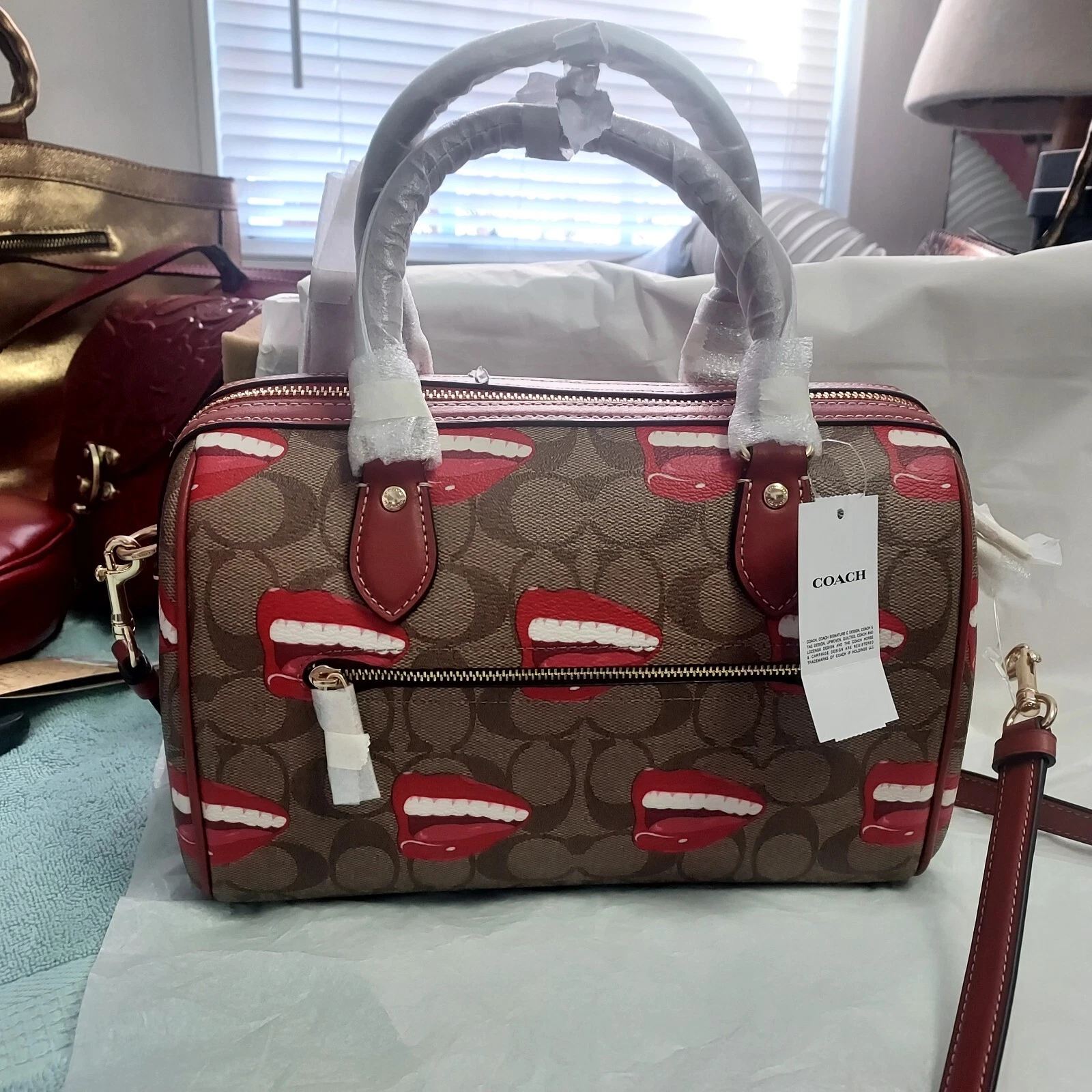 Borsa Coach X Tom Wesselmann Rowan in tela e pelle firmata nuova