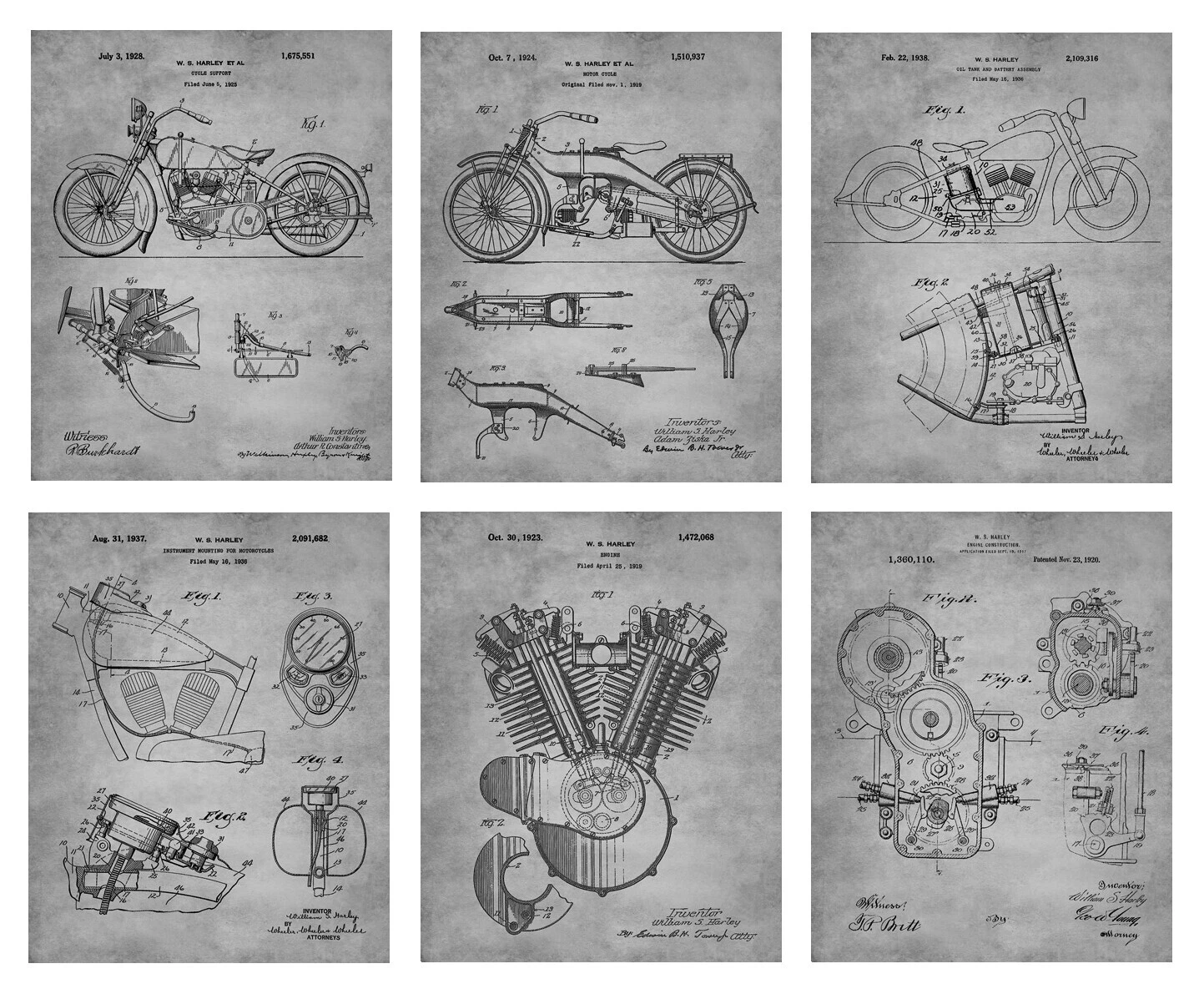 Reproduction Harley Davidson Vintage/Retro Home Décor Posters & Prints