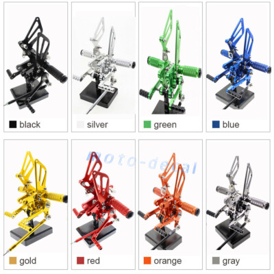 CNC Rearset Footrest For GSXR 600 GSX-R750 1996-2005 Foot Pegs Pedals Shift Gear