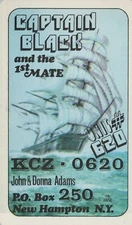 CB radio QSL postcard sailing ship John Donna Adams 1960s New Hampton New York