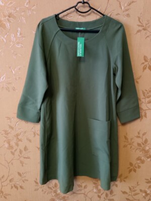 Benetton Dress Womens Size S NEW dark Green | eBay