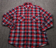 American Edition Men's 80s Flannel Shirt Button-up Shirt Plaid Large Lumberjack