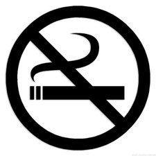No Smoking - Decal Sticker - Multiple Colors Sizes - ebn7222