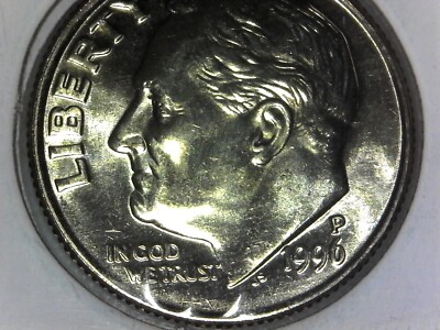 1996 P.  Roosevelt Dime Doubled Die obverse. Uncirculated. D -  17