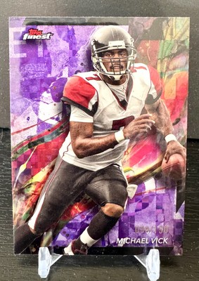 2024 Finest #3 Michael Vick Purple Checkerboard Refractor #/150